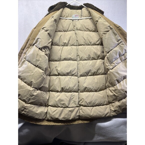 Vintage Comfy Goose Down Puffer Jacket Coat Parka Seattle Men's Large Brown - Picture 6 of 9